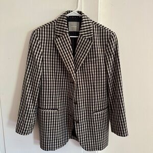 Everlane Oversized Blazer Size 6 in Gingham